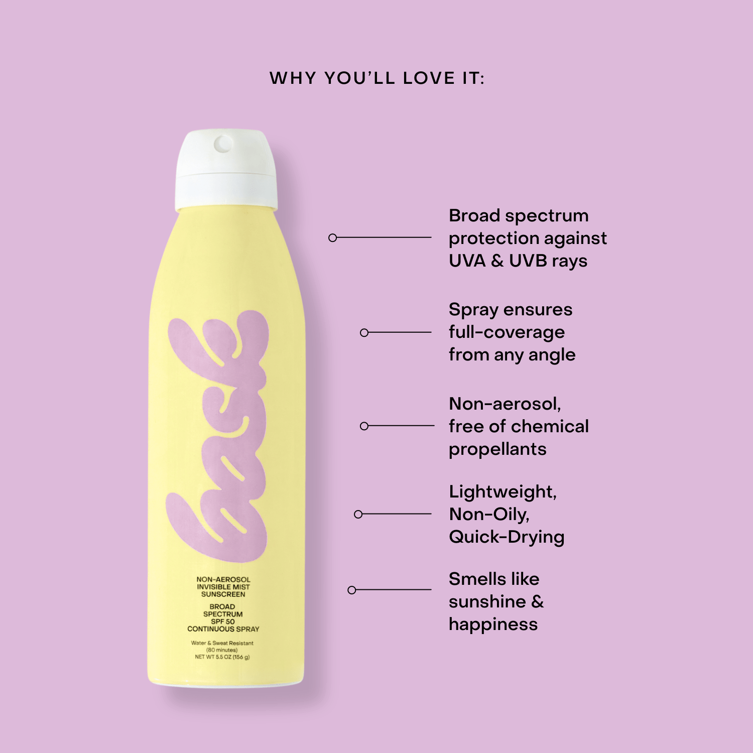 Bask Sunscreen - Bask SPF 50 Non - Aerosol Spray Sunscreen - The Look and Co