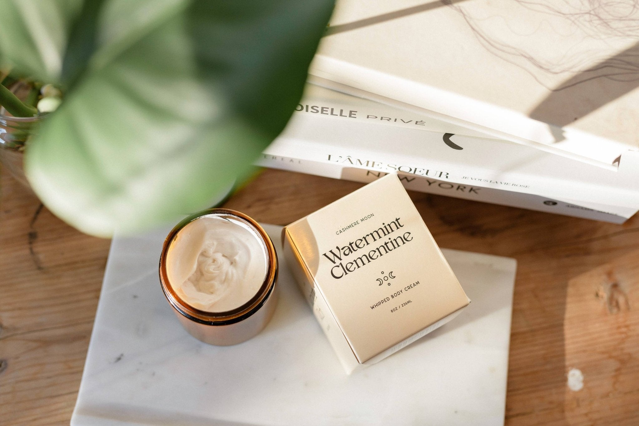 Cashmere Moon - Watermint Clementine Whipped Body Cream - The Look and Co