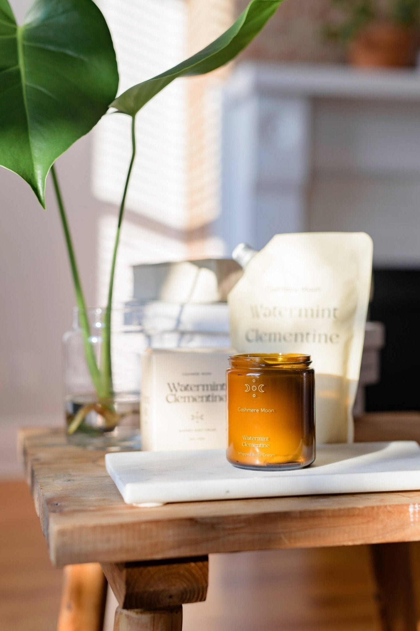 Cashmere Moon - Watermint Clementine Whipped Body Cream - The Look and Co
