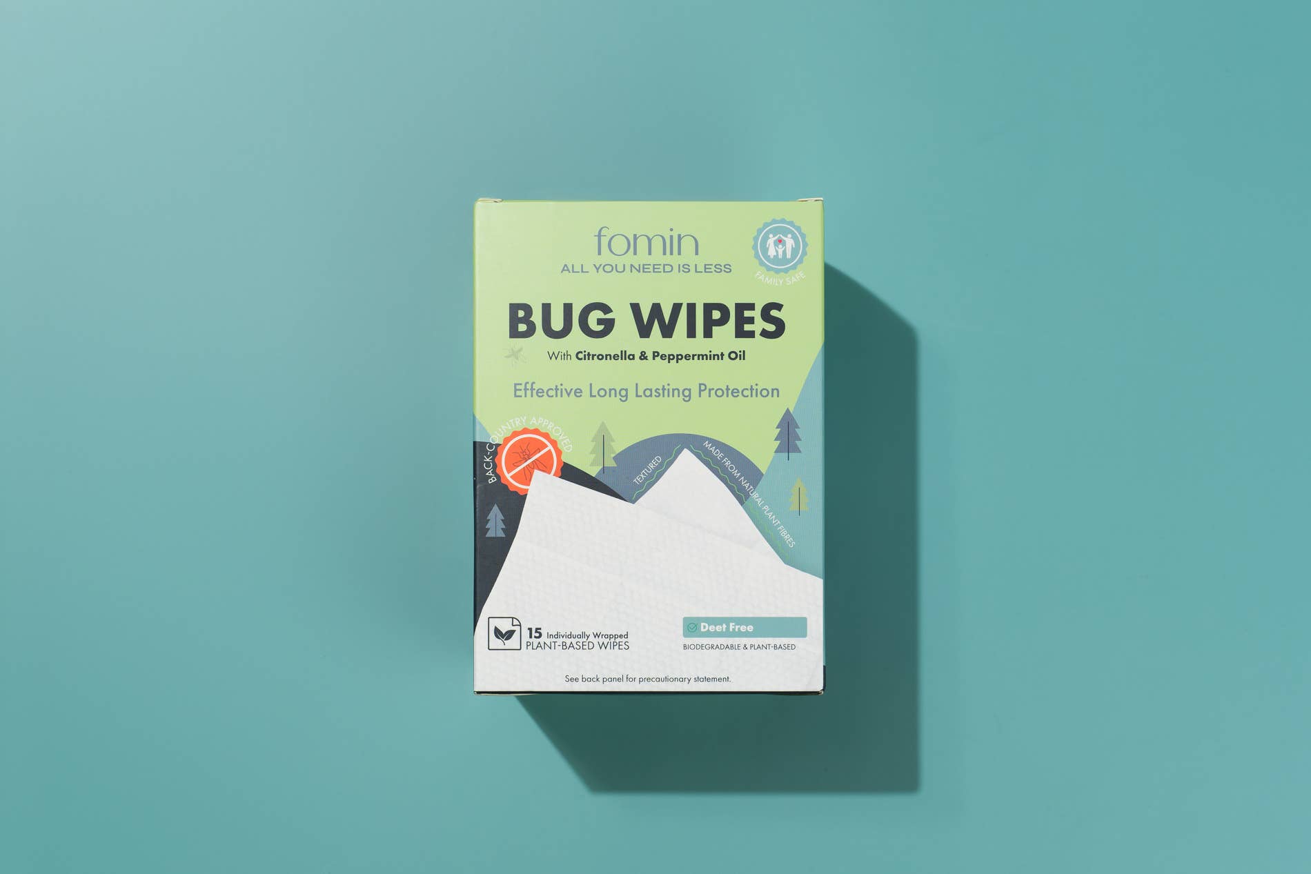 Fomin - Bug Repellent Wipes - Citronella & Peppermint Oil - 15 Count - The Look and Co
