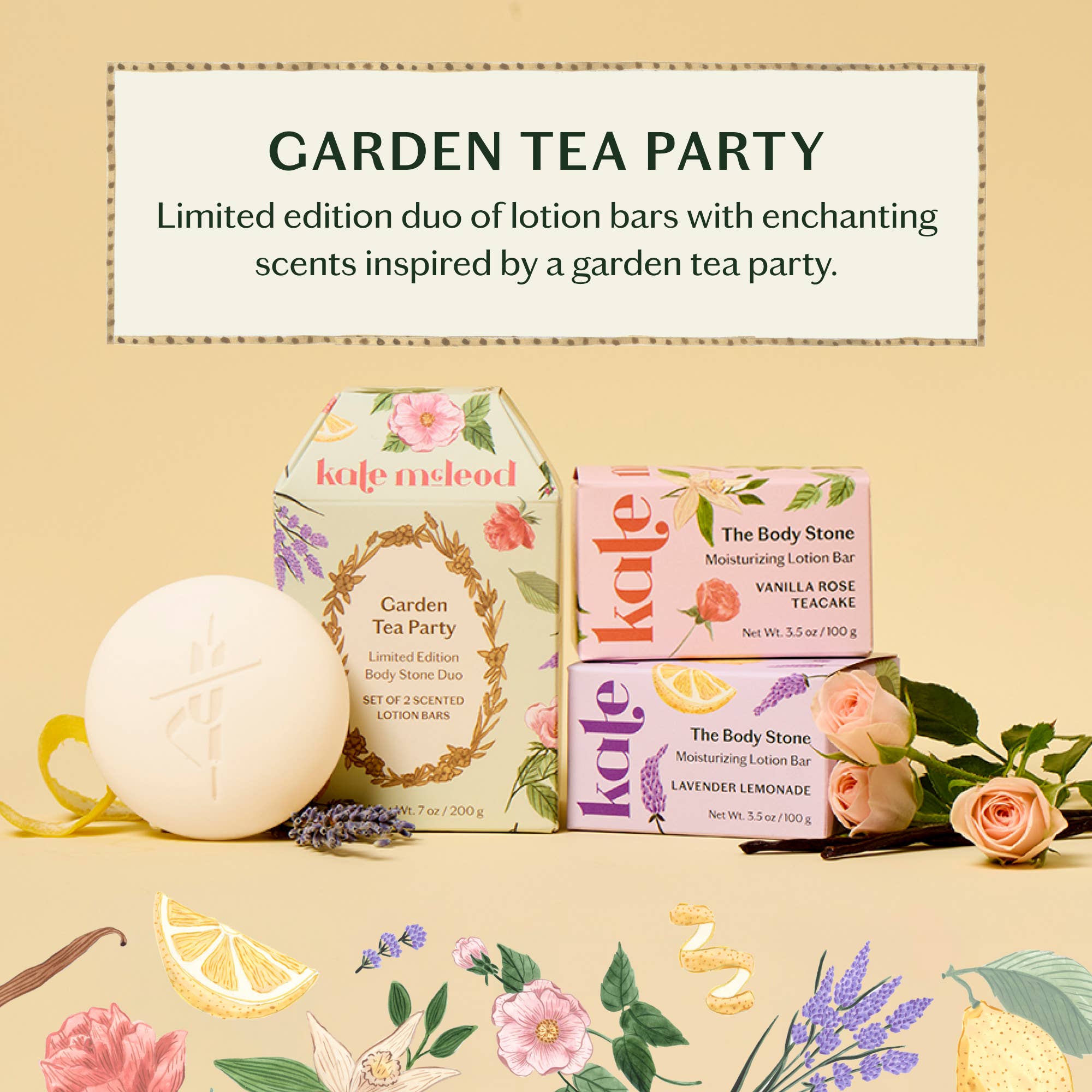 Kate McLeod - Garden Tea Party Limited Edition Body Stone Duo - The Look and Co