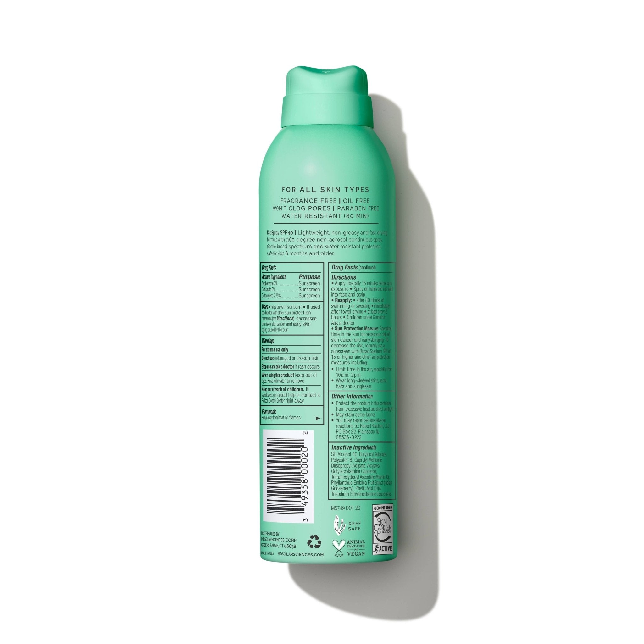 MDSolarSciences - KidSpray SPF 40 6 oz - The Look and Co