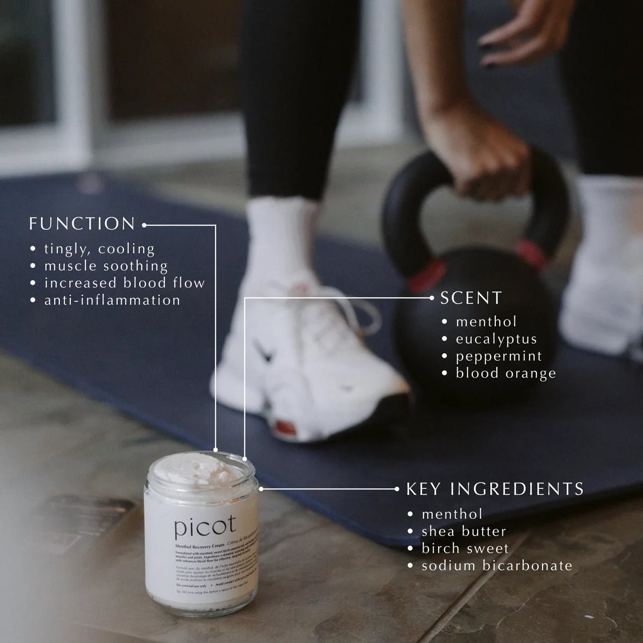 Picot Menthol Recovery Body Cream - The Look and Co