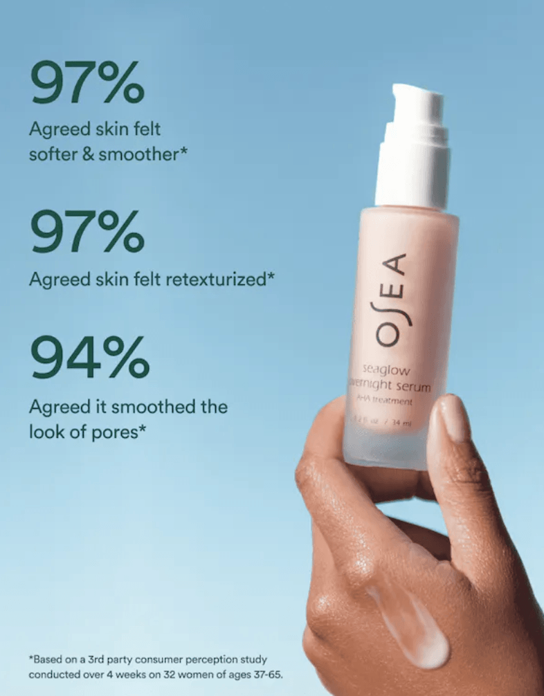 Osea Seaglow Overnight Serum AHA Treatment - The Look and Co