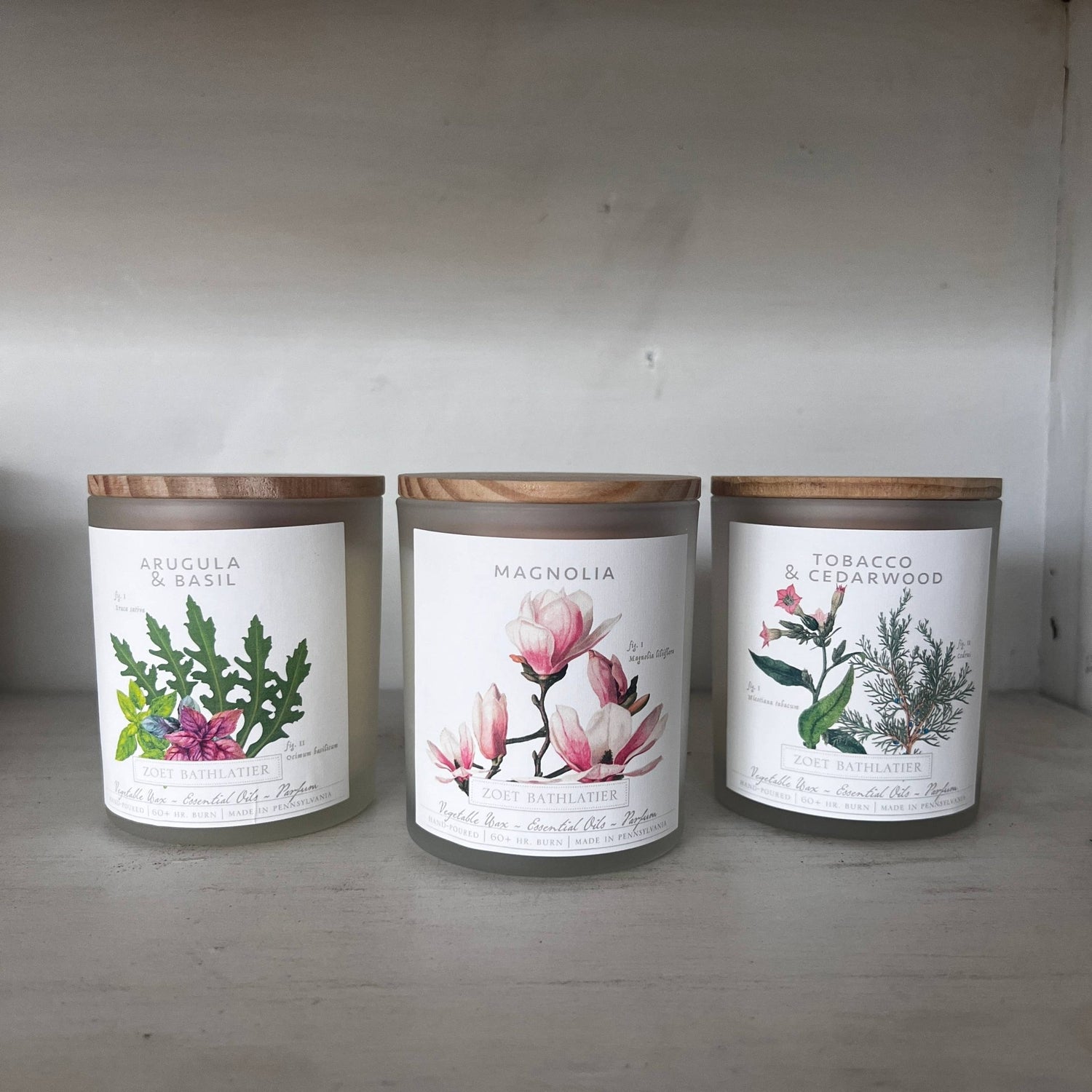 Arugula &amp; Basil / Botanical Candle Collection - The Look and Co