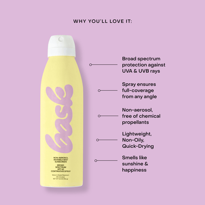 Bask Sunscreen - Bask SPF 50 Non - Aerosol Spray Sunscreen - The Look and Co