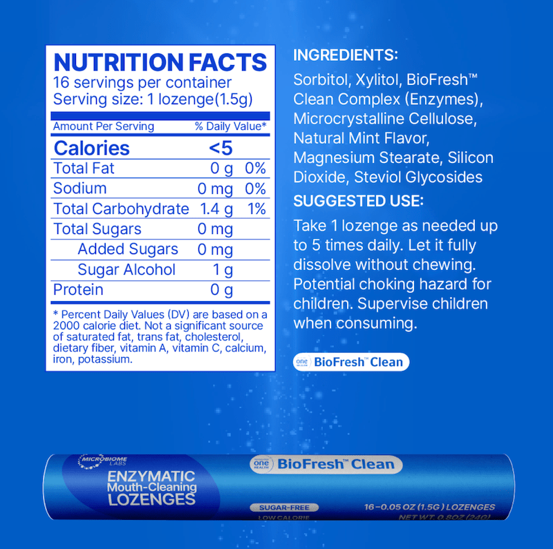 BioFresh Clean - Enzymatic Mouth - Cleaning Lozenges - The Look and Co