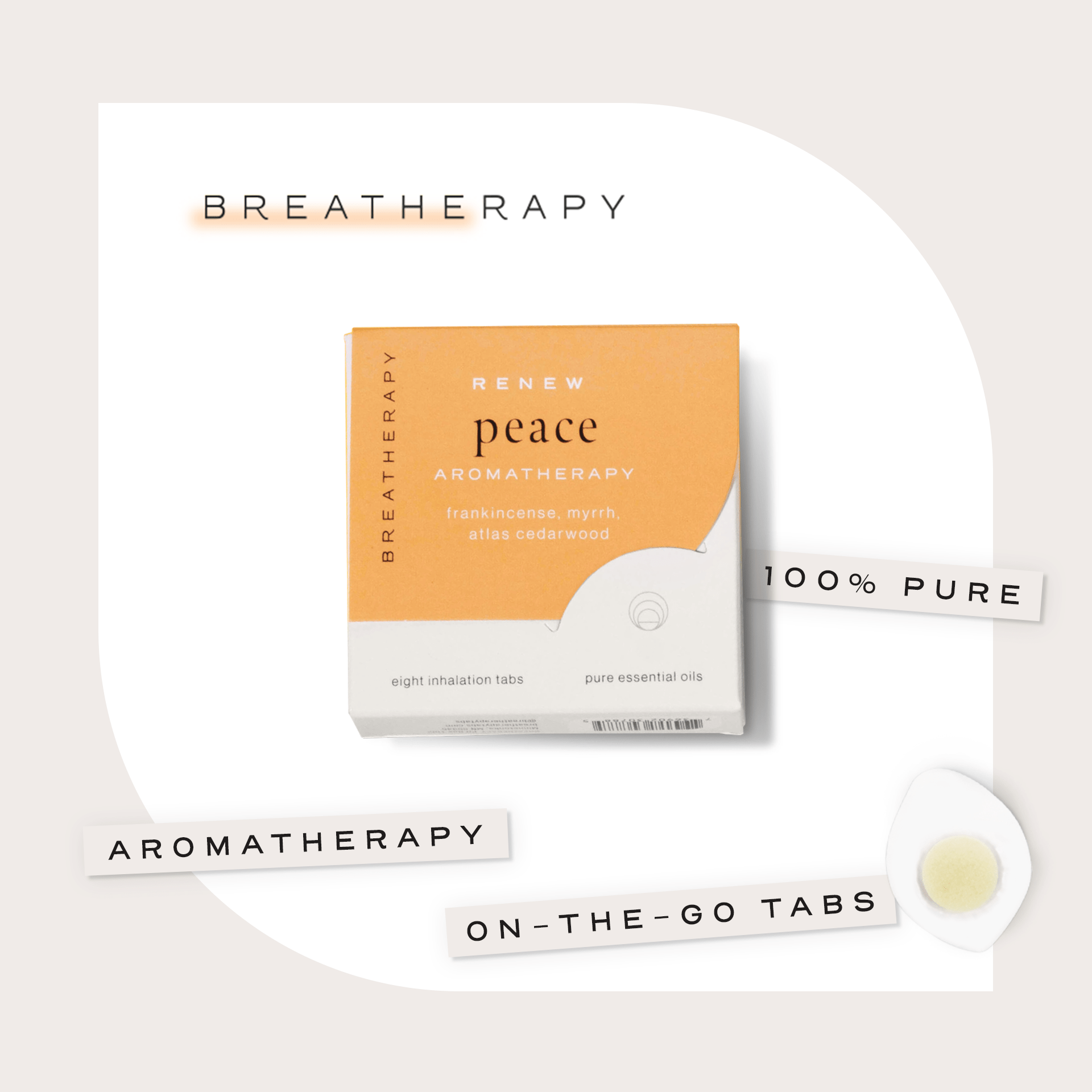 Breatherapy - PEACE Mindfulness Aromatherapy Inhalation Patches - The Look and Co