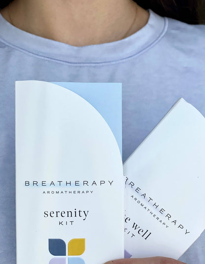 Breatherapy - SERENITY Sampler Kit Aromatherapy Inhaler Patches, 8 pack - The Look and Co