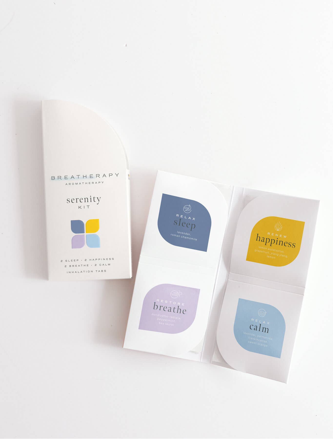 Breatherapy - SERENITY Sampler Kit Aromatherapy Inhaler Patches, 8 pack - The Look and Co