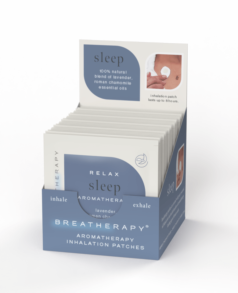 Breatherapy - SLEEP Slumber Aromatherapy Inhalation Patches POS box - The Look and Co