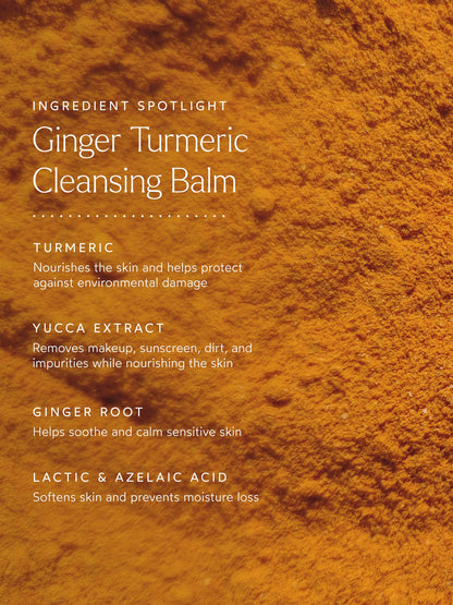 Calm Ginger Turmeric Cleansing Balm: Full Size (3.4 oz | 100 ml) - The Look and Co