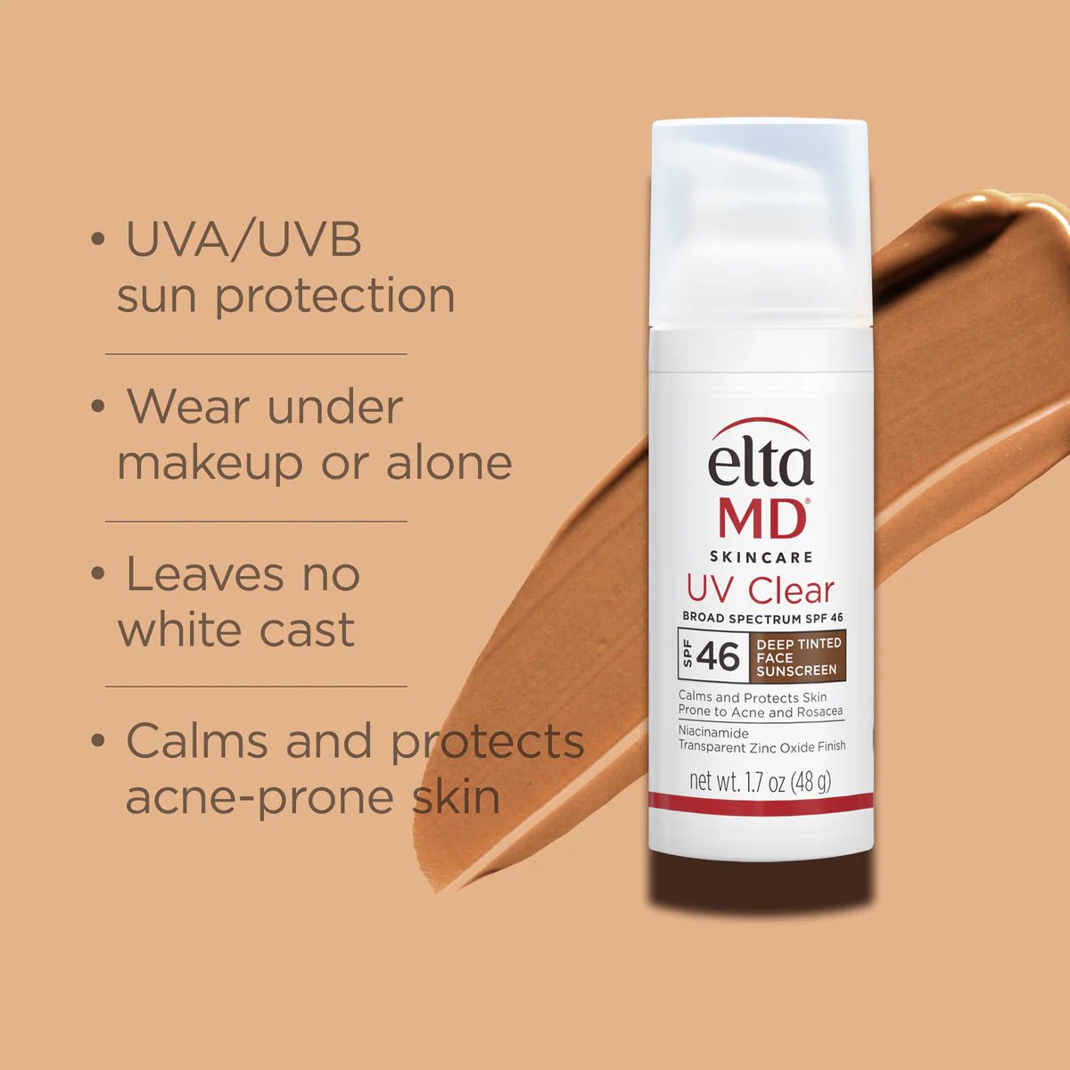 Elta MD UV Clear DeepTinted - Broad Spectrum SPF 46 1.7 oz. - The Look and Co