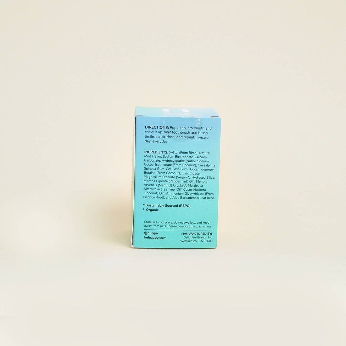 Huppy - Fluoride - Free Toothpaste Tablets | Peppermint | - The Look and Co