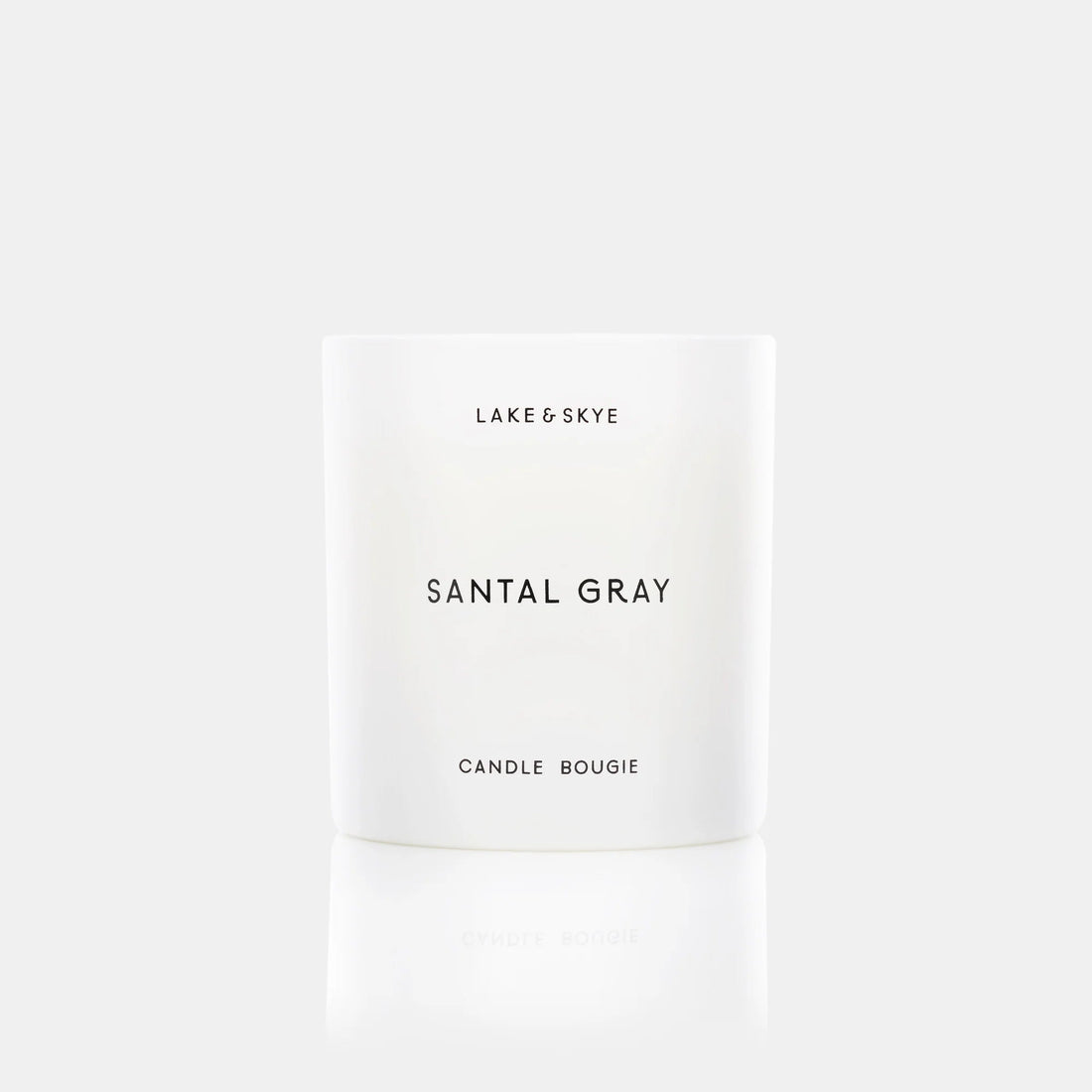 Lake &amp; Skye Santal Gray Candle - The Look and Co