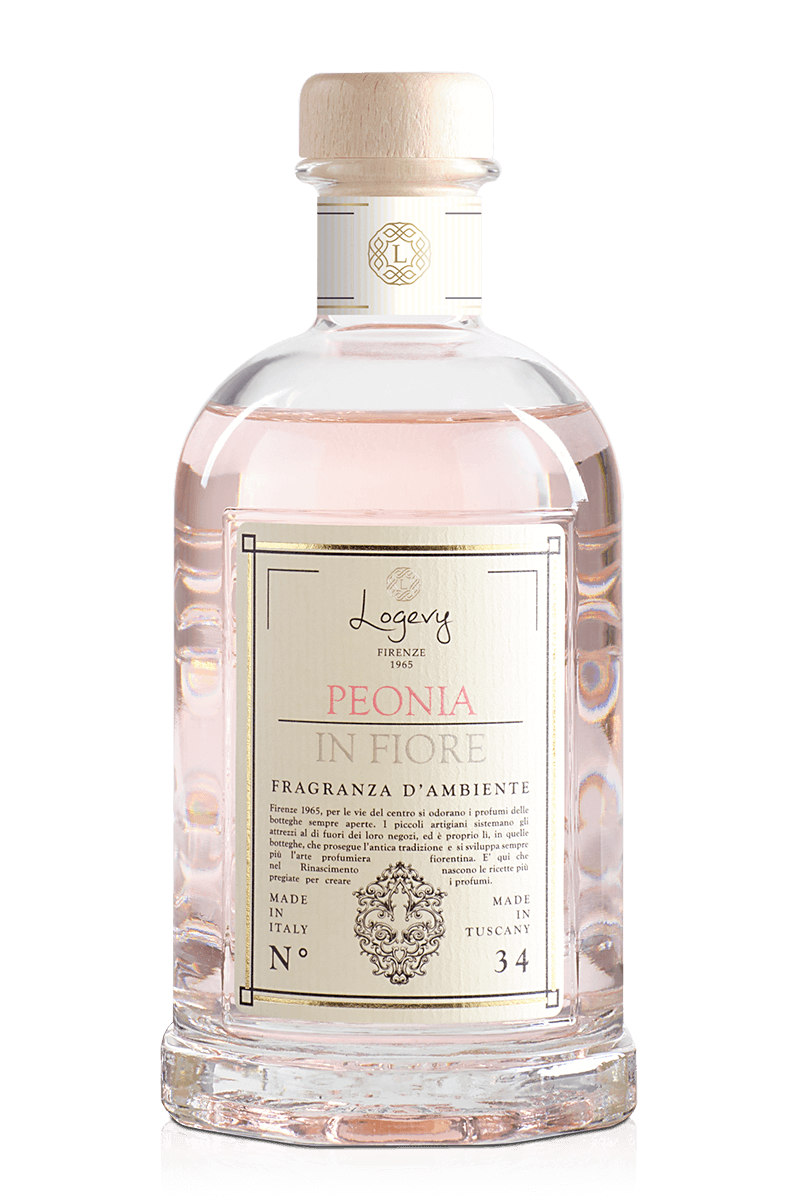 Logevy Firenze 1965 - US - Home Fragrances Peonia in Fiore 500ml + Sticks - The Look and Co