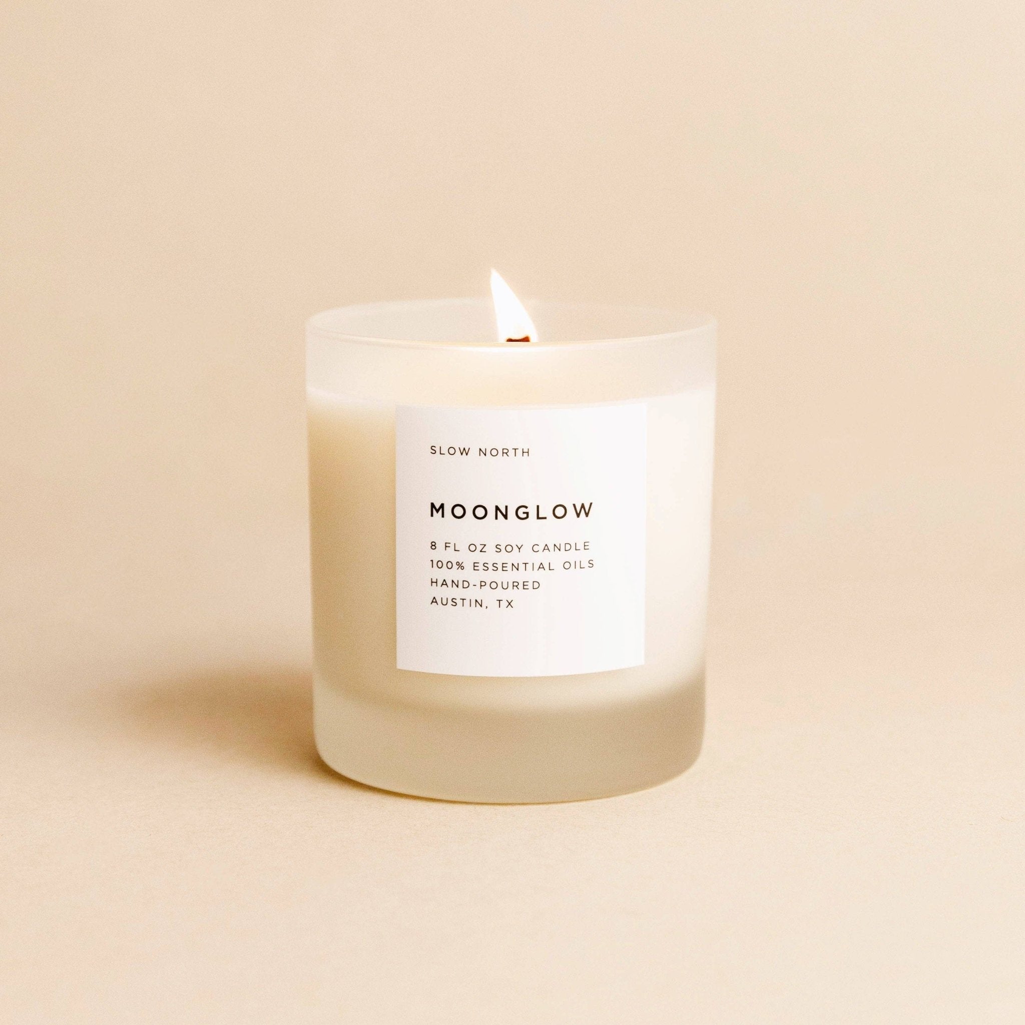 Moonglow Frosted Candle - The Look and Co