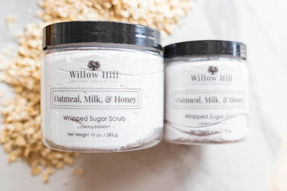 Oatmeal, Milk, and Honey Whipped Sugar Scrub 6 oz - The Look and Co