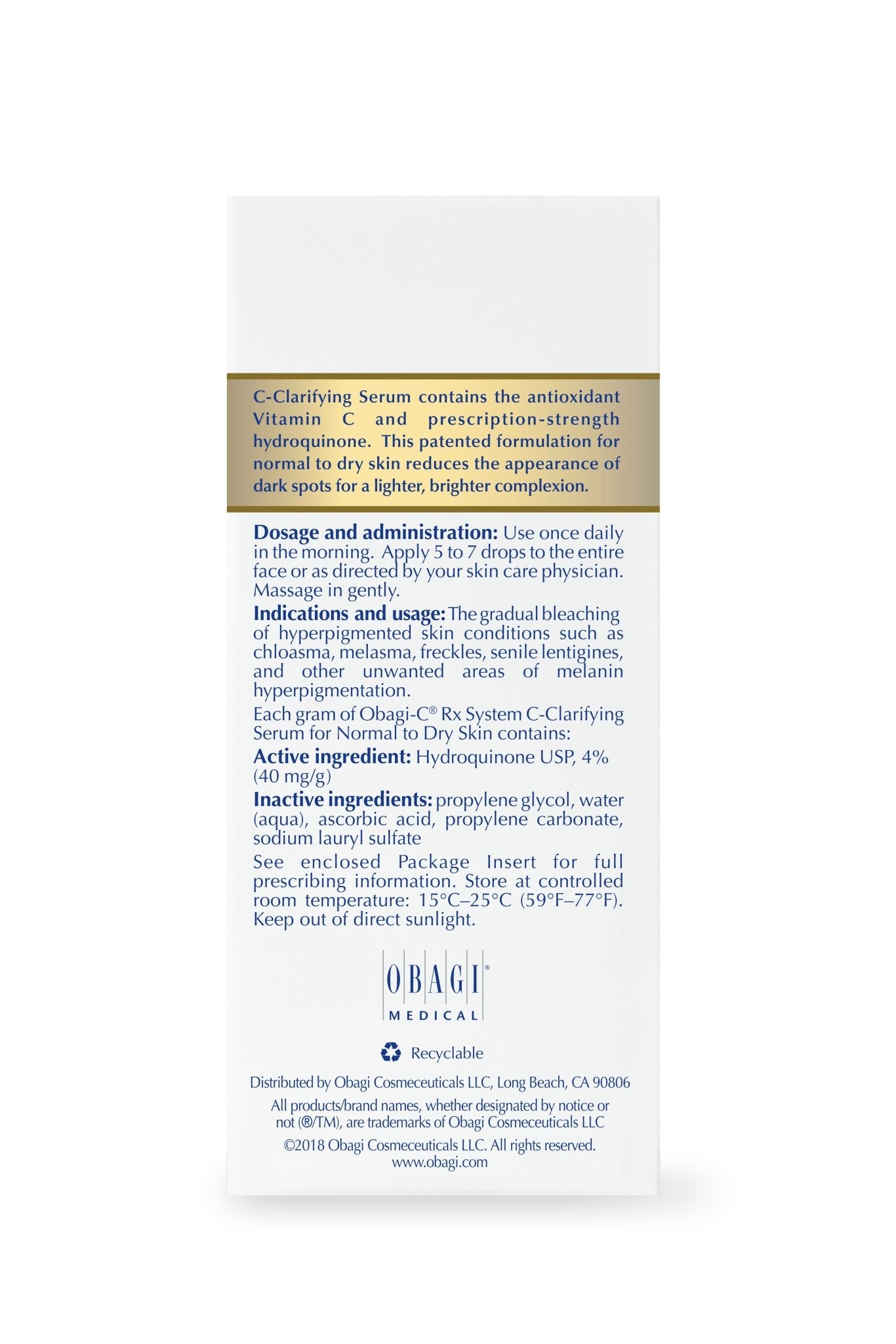 Obagi - C® Rx C - Clarifying Serum - The Look and Co