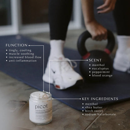 Picot Menthol Recovery Body Cream - The Look and Co