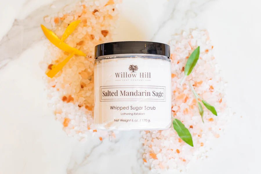 Salted Mandarin Sage Whipped Sugar Scrub - The Look and Co