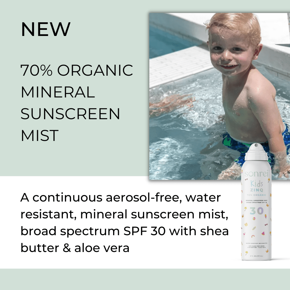 Sonrei Kids Zinq Organic Mineral Sunscreen Mist SPF 30 - The Look and Co