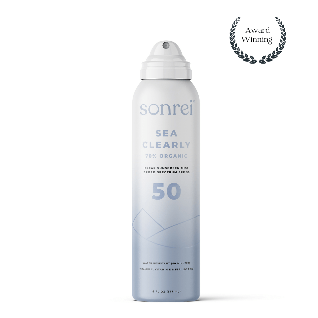 Sonrei Sea Clearly Organic Clear Sunscreen Mist SPF 50 - The Look and Co