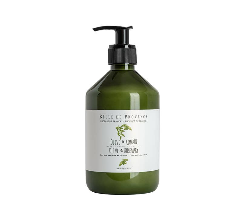 Belle De Provence Olive &amp; Rosemary Hand &amp; Body Lotion 500ml - The Look and Co