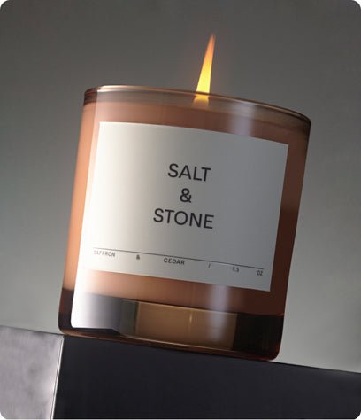SALT &amp; STONE Candle - Black Rose &amp; Vetiver - The Look and Co