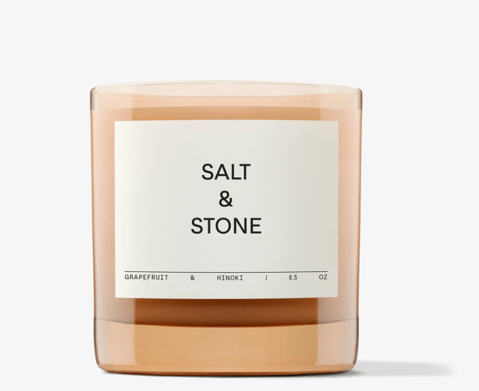 SALT &amp; STONE Candle - Grapefruit &amp; Hinoki - The Look and Co