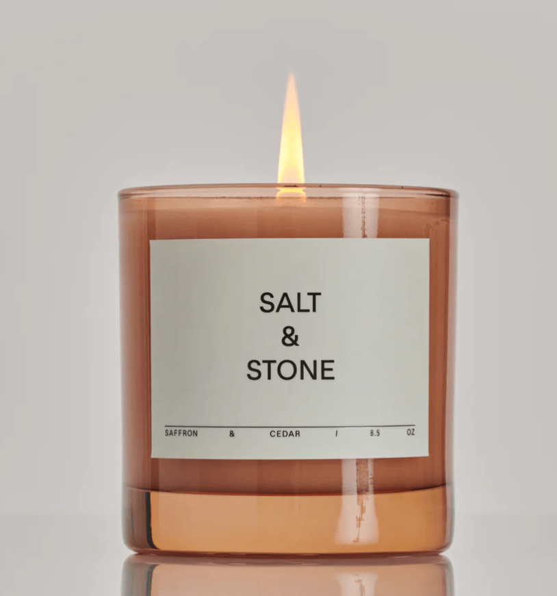 SALT &amp; STONE Candle - Grapefruit &amp; Hinoki - The Look and Co