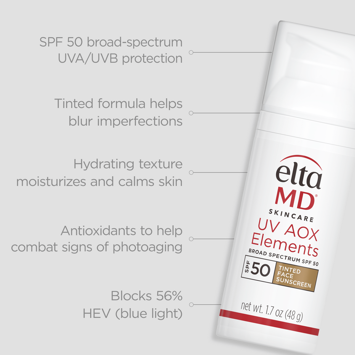 UV AOX Elements Tinted SPF 44 (formerly UV Elements) - The Look and Co