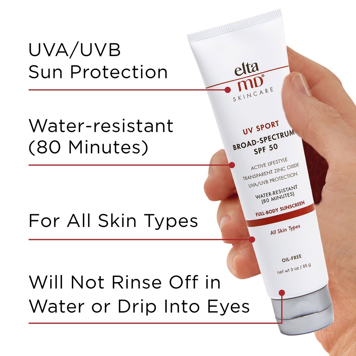 UV Sport Broad-Spectrum SPF 50 - Tube (3 oz.) - The Look and Co